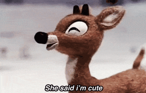 She Said I'm Cute GIF - Rudolph Cute - Discover & Share GIFs