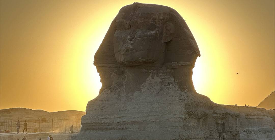 There's mystery as to how old the sphinx could be. It certainly has not lost any charisma due to the passage of time.