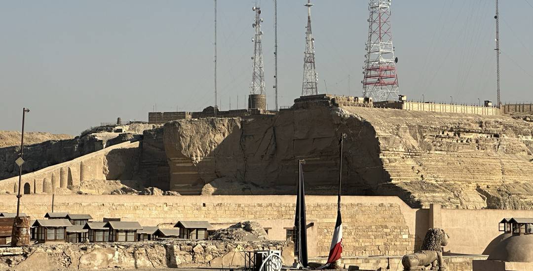 A view of a modern stone quarry.